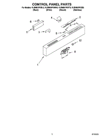 02 - Control Panel Parts parts for Kitchenaid Dishwasher KUDM01FKBL0 from AppliancePartsPros.com