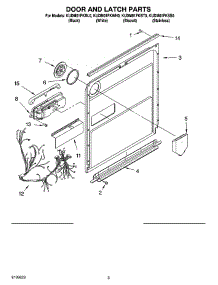 03 - Door And Latch Parts parts for Kitchenaid Dishwasher KUDM01FKBT0 from AppliancePartsPros.com