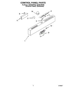 02 - Control Panel Parts parts for Kitchenaid Dishwasher KUDS01FKSS0 from AppliancePartsPros.com