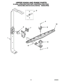 11 - Upper Wash And Rinse Parts parts for Kitchenaid Dishwasher KUDS01DJSP0 from AppliancePartsPros.com