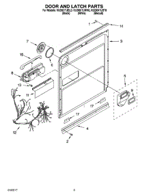 03 - Door And Latch Parts parts for Kitchenaid Dishwasher KUDI01TJBT0 from AppliancePartsPros.com