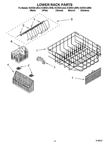 11 - Lower Rack Parts parts for Kitchenaid Dishwasher KUDS01IJBS0 from AppliancePartsPros.com