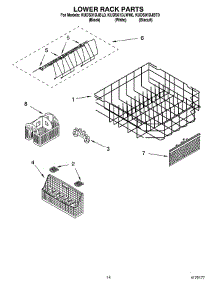 11 - Lower Rack Parts parts for Kitchenaid Dishwasher KUDS01DJWH0 from AppliancePartsPros.com