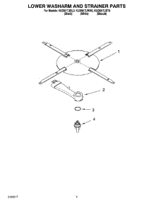04 - Lower Washarm And Strainer Parts parts for Kitchenaid Dishwasher KUDI01TJWH0 from AppliancePartsPros.com