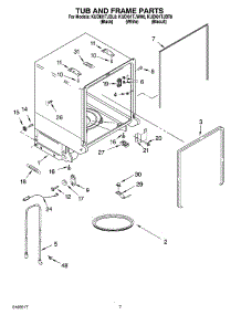 07 - Tub And Frame Parts parts for Kitchenaid Dishwasher KUDI01TJWH0 from AppliancePartsPros.com
