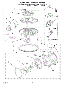08 - Pump And Motor Parts parts for Kitchenaid Dishwasher KUDI01TJWH0 from AppliancePartsPros.com