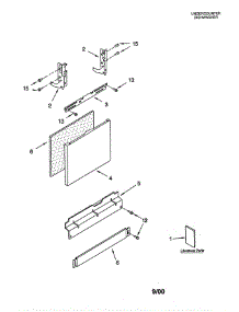 Door And Panel parts for Kitchenaid Dishwasher KUDR01DTBT0 from AppliancePartsPros.com