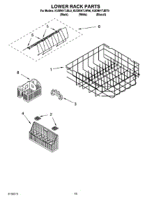10 - Lower Rack Parts parts for Kitchenaid Dishwasher KUDR01TJBL0 from AppliancePartsPros.com