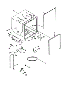 Tub And Frame parts for Kitchenaid Dishwasher KUDR01DTBT0 from AppliancePartsPros.com