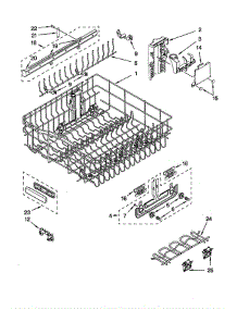 Upper Rack And Track parts for Kitchenaid Dishwasher KUDR01DTBT0 from AppliancePartsPros.com