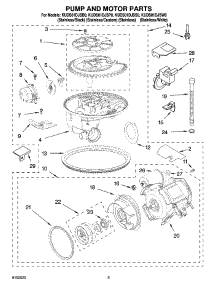 08 - Pump And Motor Parts parts for Kitchenaid Dishwasher KUDS01DJSW0 from AppliancePartsPros.com