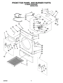 03 - Front / Toe Panel And Burner Parts parts for Kitchenaid Dryer KHGV01RSS0 from AppliancePartsPros.com