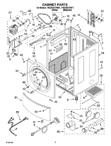 02 - Cabinet Parts parts for Whirlpool Dryer YKEHS01PWH1 from AppliancePartsPros.com