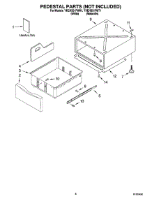 05 - Pedestal Parts (Not Included), Optional Parts (Not Included) parts for Whirlpool Dryer YKEHS01PWH1 from AppliancePartsPros.com