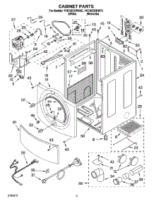 02 - Cabinet Parts parts for Whirlpool Dryer YKEHSO2RMT0 from AppliancePartsPros.com
