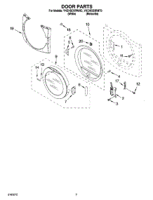 04 - Door Parts, Optional Parts (Not Included) parts for Whirlpool Dryer YKEHSO2RMT0 from AppliancePartsPros.com