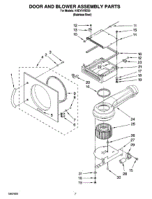 04 - Door And Blower Assembly Parts, Optional Parts (Not Included) parts for Kitchenaid Dryer KHEV01RSS0 from AppliancePartsPros.com