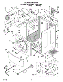02 - Cabinet Parts parts for Whirlpool Dryer YKEHSO2RWH1 from AppliancePartsPros.com