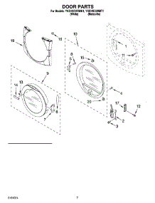 04 - Door Parts, Optional Parts (Not Included) parts for Whirlpool Dryer YKEHSO2RWH1 from AppliancePartsPros.com