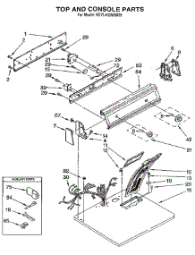 Top And Console parts for Kitchenaid Dryer KSYL400WWH0 from AppliancePartsPros.com