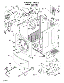 02 - Cabinet Parts parts for Whirlpool Dryer YKEHS01PMT0 from AppliancePartsPros.com