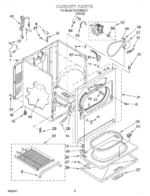 02 - Cabinet parts for Kitchenaid Dryer KGYS855JE1 from AppliancePartsPros.com