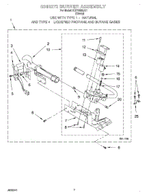 04 - 8318272 Burner Assembly parts for Kitchenaid Dryer KGYS855JE1 from AppliancePartsPros.com