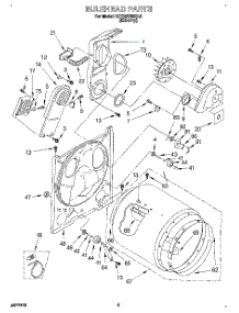 03 - Section parts for Kitchenaid Dryer KEYE679BBL0 from AppliancePartsPros.com