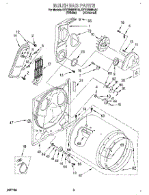 03 - Section parts for Kitchenaid Dryer KEYE665BWH0 from AppliancePartsPros.com