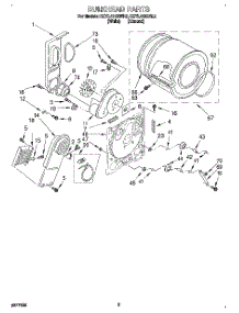03 - Section parts for Kitchenaid Dryer KEYL410BWH2 from AppliancePartsPros.com