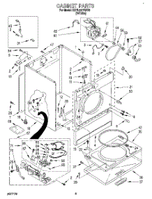 02 - Cabinet parts for Kitchenaid Dryer KGYL517BWH0 from AppliancePartsPros.com