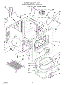 02 - Cabinet parts for Kitchenaid Dryer KGYS777EZ0 from AppliancePartsPros.com