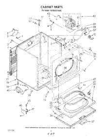 03 - Cabinet parts for Kitchenaid Dryer KGYE650VWH0 from AppliancePartsPros.com