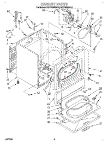 02 - Cabinet parts for Kitchenaid Dryer KGYE665BAL0 from AppliancePartsPros.com