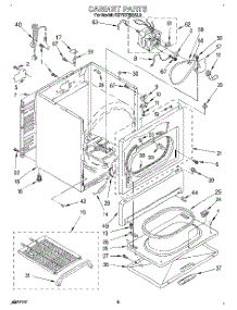 02 - Cabinet parts for Kitchenaid Dryer KGYE778BAL0 from AppliancePartsPros.com