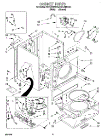 02 - Cabinet parts for Kitchenaid Dryer KGYL510BAL1 from AppliancePartsPros.com