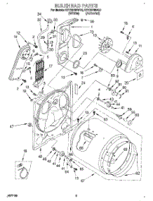03 - Section parts for Kitchenaid Dryer KEYE870BWH0 from AppliancePartsPros.com