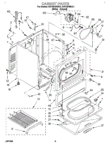 02 - Cabinet parts for Kitchenaid Dryer KGYE870BWH1 from AppliancePartsPros.com