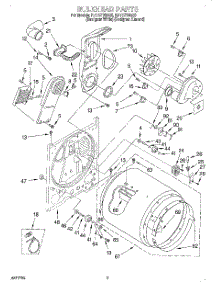 03 - Section parts for Kitchenaid Dryer KEYS700EZ0 from AppliancePartsPros.com