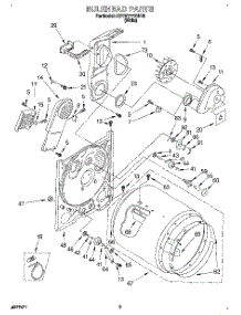 03 - Section parts for Kitchenaid Dryer KEYW777BWH0 from AppliancePartsPros.com