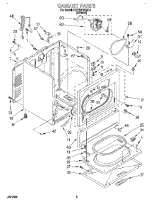 02 - Cabinet parts for Kitchenaid Dryer KGYE678BAL0 from AppliancePartsPros.com