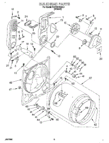 03 - Bulkhead parts for Kitchenaid Dryer KGYE678BAL0 from AppliancePartsPros.com
