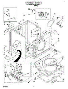 02 - Cabinet parts for Kitchenaid Dryer KGYL517BWH2 from AppliancePartsPros.com