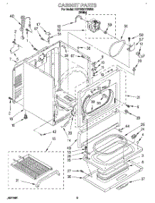 02 - Cabinet parts for Kitchenaid Dryer KGYW877BWH0 from AppliancePartsPros.com