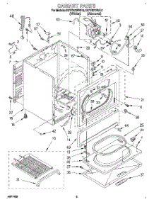 02 - Cabinet parts for Kitchenaid Dryer KGYE870BWH0 from AppliancePartsPros.com