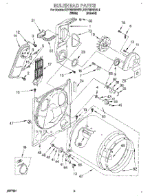 03 - Section parts for Kitchenaid Dryer KEYE670BAL1 from AppliancePartsPros.com