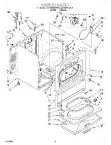 02 - Cabinet parts for Kitchenaid Dryer KGYE670BWH3 from AppliancePartsPros.com