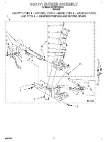 04 - 3401771 Burner Assembly parts for Kitchenaid Dryer KGYW778BAL0 from AppliancePartsPros.com