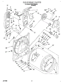03 - Bulkhead parts for Kitchenaid Dryer KGYE778BAL2 from AppliancePartsPros.com