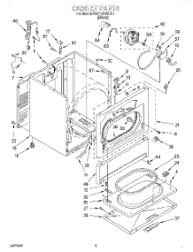 02 - Cabinet parts for Kitchenaid Dryer KGYE679BBL1 from AppliancePartsPros.com
